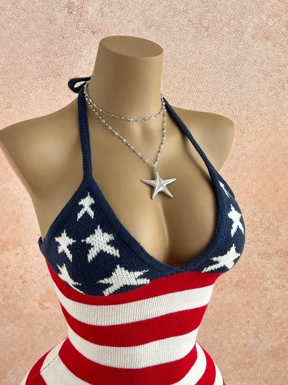 Multicolor American Flag Women's 4th of July MINI  Dress_4